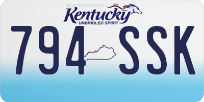 KY license plate 794SSK