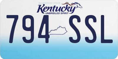 KY license plate 794SSL