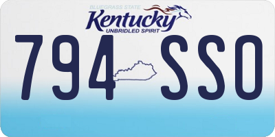 KY license plate 794SSO