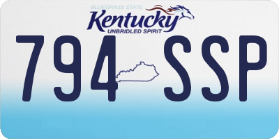 KY license plate 794SSP