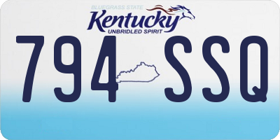 KY license plate 794SSQ