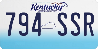 KY license plate 794SSR