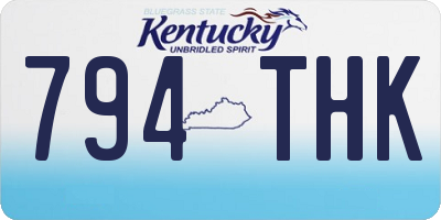 KY license plate 794THK