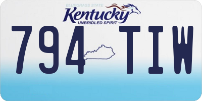 KY license plate 794TIW