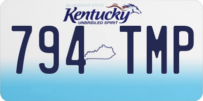 KY license plate 794TMP