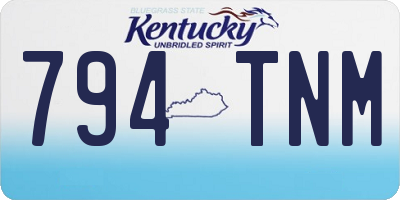 KY license plate 794TNM