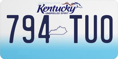 KY license plate 794TUO