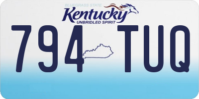 KY license plate 794TUQ