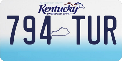 KY license plate 794TUR
