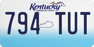 KY license plate 794TUT