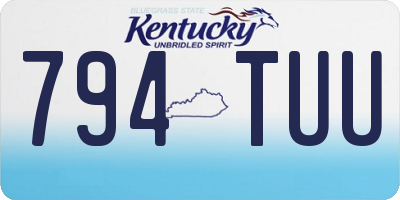 KY license plate 794TUU