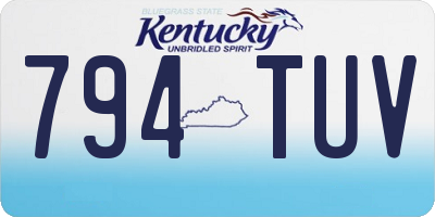 KY license plate 794TUV