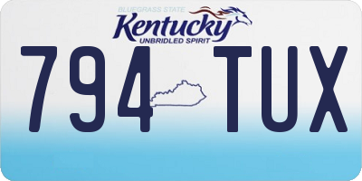 KY license plate 794TUX