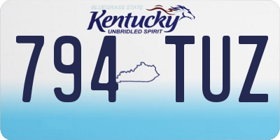 KY license plate 794TUZ