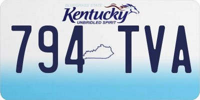KY license plate 794TVA