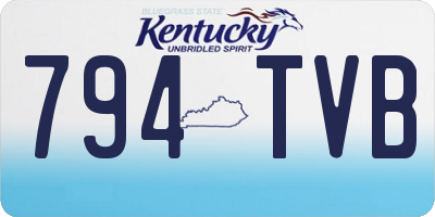 KY license plate 794TVB