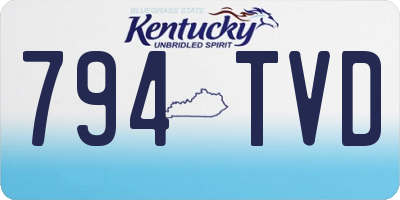 KY license plate 794TVD