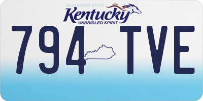 KY license plate 794TVE