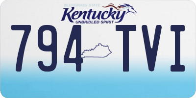 KY license plate 794TVI
