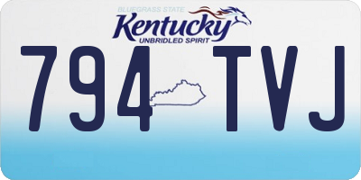 KY license plate 794TVJ