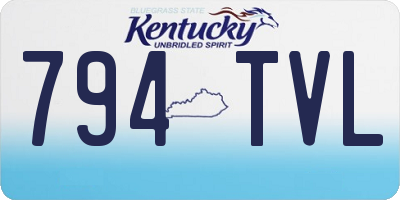 KY license plate 794TVL
