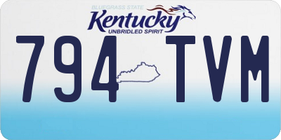 KY license plate 794TVM