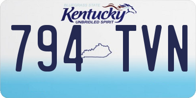 KY license plate 794TVN