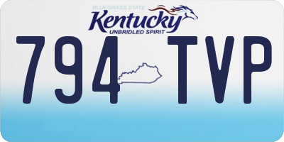 KY license plate 794TVP