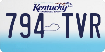 KY license plate 794TVR
