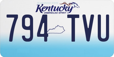 KY license plate 794TVU