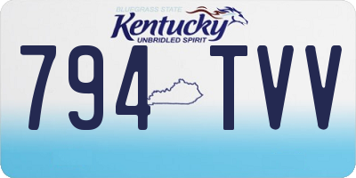KY license plate 794TVV
