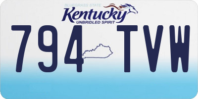 KY license plate 794TVW