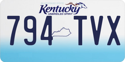KY license plate 794TVX