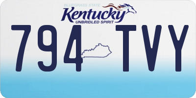 KY license plate 794TVY