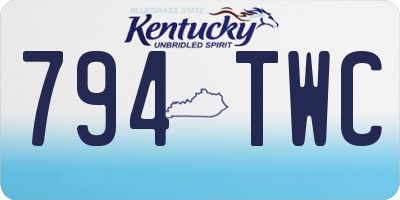 KY license plate 794TWC