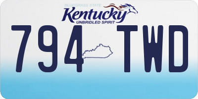 KY license plate 794TWD