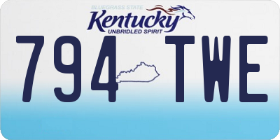 KY license plate 794TWE