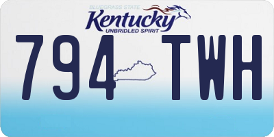 KY license plate 794TWH