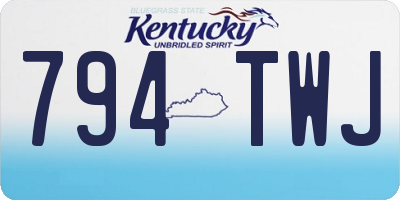KY license plate 794TWJ