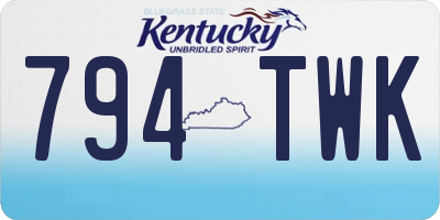 KY license plate 794TWK