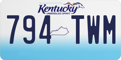 KY license plate 794TWM