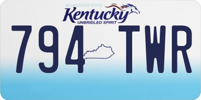KY license plate 794TWR