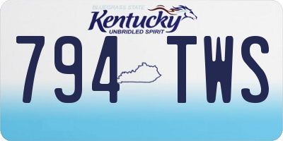 KY license plate 794TWS