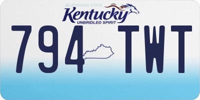 KY license plate 794TWT