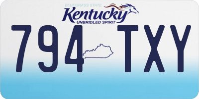 KY license plate 794TXY