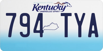 KY license plate 794TYA