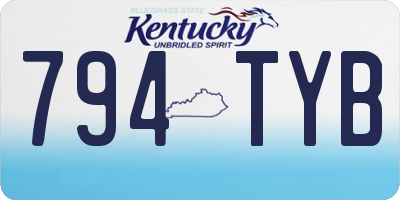 KY license plate 794TYB