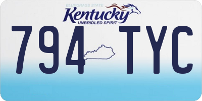 KY license plate 794TYC