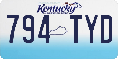 KY license plate 794TYD