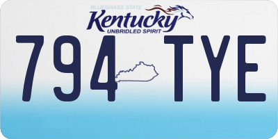 KY license plate 794TYE